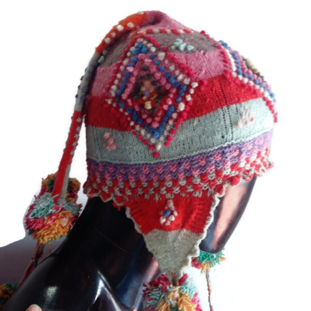 Unisex Beanie Knitted Wool Sheep Geometric Figures Winter